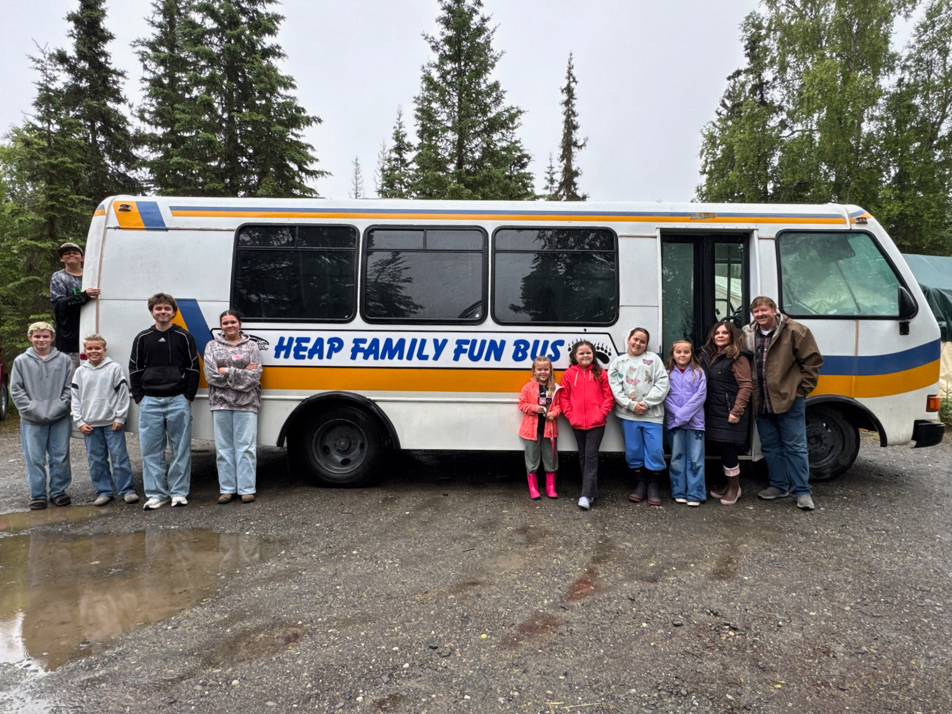 The Heap family fun bus